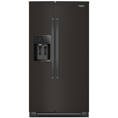 Whirlpool 36 in. 28.7 cu. ft. Side-by-Side Refrigerator with Ice & Water Dispenser - Black Stainless | WRSF5536RV