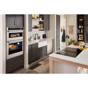 KitchenAid 30 in. 6.4 cu. ft. Electric Microwave/Wall Oven Combo with True European Convection & Sensor Cooking - Stainless Steel with PrintShield Finish, Stainless Steel with PrintShield Finish, hires
