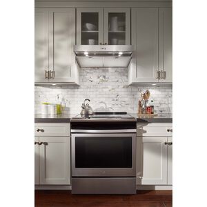 Whirlpool 24 in. Standard Style Range Hood with 3 Speed Settings, 265 CFM, Convertible Venting & 2 LED Lights - Stainless Steel, , hires