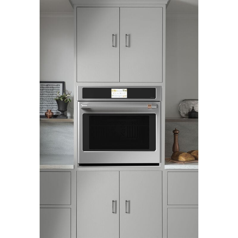 Cafe Professional Series 27 in. 4.3 cu. ft. Smart Electric Single Wall Oven with True European Convection - Stainless Steel, , hires