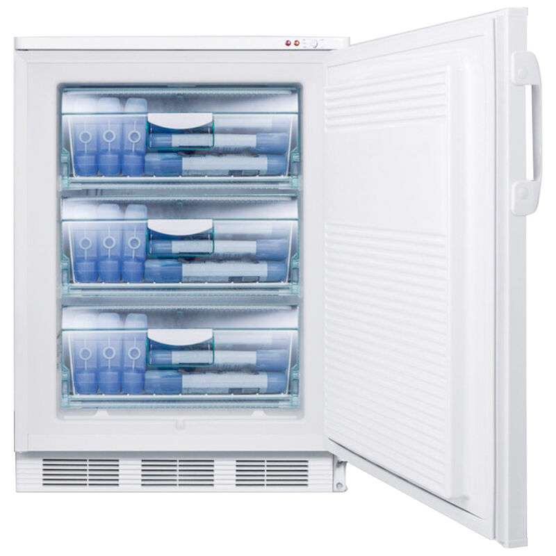 Summit Accucold 24 in. 3.5 cu. ft. Triple-Drawers Compact Upright Freezer - White, , hires