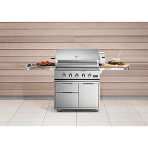 DCS Series 7 36 in. 3-Burner Built-In Liquid Propane Gas Grill with Rotisserie & Smoke Box - Stainless Steel, , hires