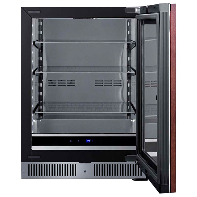 Summit 24 in. Built-In/Freestanding 3.5 cu. ft. Compact Left Hinged Beverage Center with Adjustable Shelves & Digital Control - Custom Panel Ready, , hires