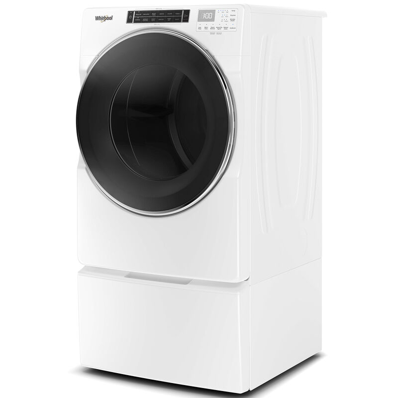 Whirlpool 27 in. 7.4 cu. ft. Stackable Electric Dryer with Sensor Dry & Steam Cycle - White, , hires