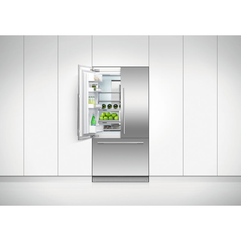 Fisher & Paykel Series-7 Integrated 36 in. 16.8 cu. ft. Built-In Counter Depth French Door Refrigerator with Ice Maker - Custom Panel Ready, , hires