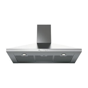 GE 36 in. Convertible Chimney Style Range Hood with 350 CFM, 4 Fan Speeds & 2 Halogen Lights - Stainless Steel, , hires