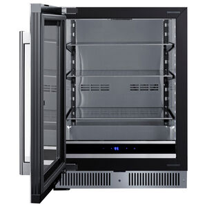 Summit 24 in. Built-In/Freestanding 3.5 cu. ft. Compact Beverage Center with Adjustable Shelves & Digital Control - Stainless Steel, , hires