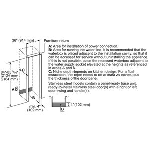 Thermador 36 in. 19.4 cu. ft. Built-in Smart Double-Drawers Upright Freezer with Ice-Maker & Adjustable Shelves - Custom Panel Ready, , hires