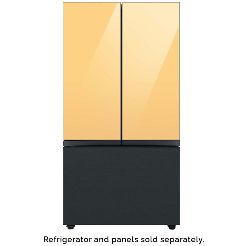 Samsung BESPOKE 3-Door French Door Bottom Panel for Refrigerators - Matte Black Steel, , hires