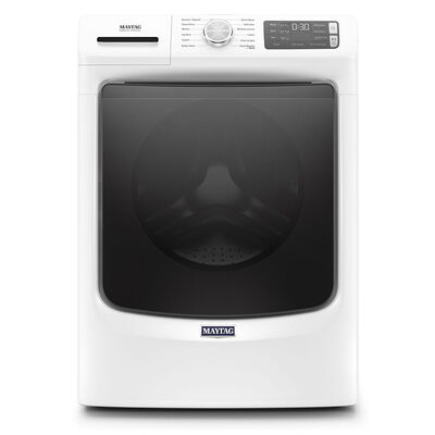Maytag 27 in. 4.8. cu. ft. Stackable Front Load Washer with Extra Power, 16-Hr Fresh Hold Option, Sanitize & Steam Wash Cycle - White | MHW6630HW