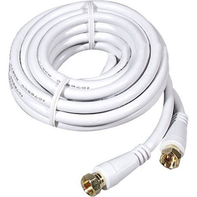 RCA 25' Female to Female Coaxial Cable - White | VH625WH