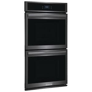 Frigidaire Gallery 27 in. 7.6 cu. ft. Top Control SteamElectric Double Wall Oven with True European Convection - Black Stainless, Black Stainless, hires