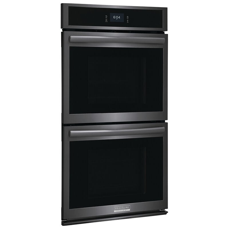 Frigidaire Gallery 27 in. 7.6 cu. ft. Top Control SteamElectric Double Wall Oven with True European Convection - Black Stainless, Black Stainless, hires