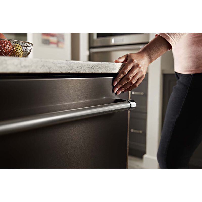KitchenAid 24 in. Built-In Dishwasher with Top Control, 44 dBA Sound Level, 16 Place Settings, 5 Wash Cycles & Sanitize Cycle - Black Stainless Steel with PrintShield Finish, Black Stainless Steel with PrintShield Finish, hires