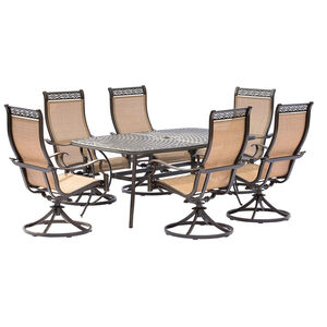 Hanover Manor 7-Piece Dining Set With Six Swivel Rockers, , hires