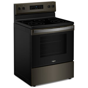 Whirlpool 30 in. 5.3 cu. ft. Freestanding Electric Range with 5 Radiant Burners - Black Stainless Steel, Black Stainless Steel, hires