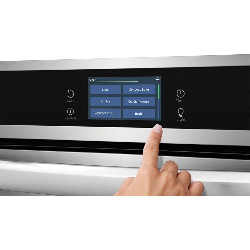 Frigidaire Gallery 24 in. 2.8 cu. ft. Steam Electric Single Wall Oven with True European Convection - Stainless Steel, Stainless Steel, hires