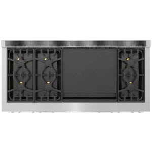 Thermador Pro Grand Professional Series 60 in. 10.6 cu. ft. Smart True European Convection Double Oven Dual Fuel Range with 6 Sealed Burners & Griddle - Stainless Steel, , hires