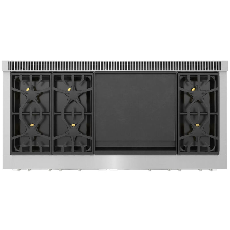 Thermador Pro Grand Professional Series 60 in. 10.6 cu. ft. Smart True European Convection Double Oven Dual Fuel Range with 6 Sealed Burners & Griddle - Stainless Steel, , hires