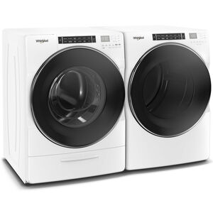 Whirlpool 27 in. 5.0 cu. ft. Stackable Front Load Washer with Sanitize Cycle, Steam Wash & Load-&-Go XL Dispenser - White, , hires