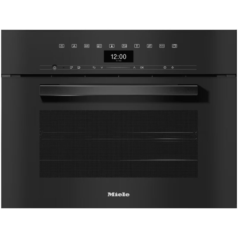 Miele VitroLine 24 in. 1.7 cu. ft. Smart Steam Electric Single Wall Oven with True European Convection - Obsidean Black, , hires