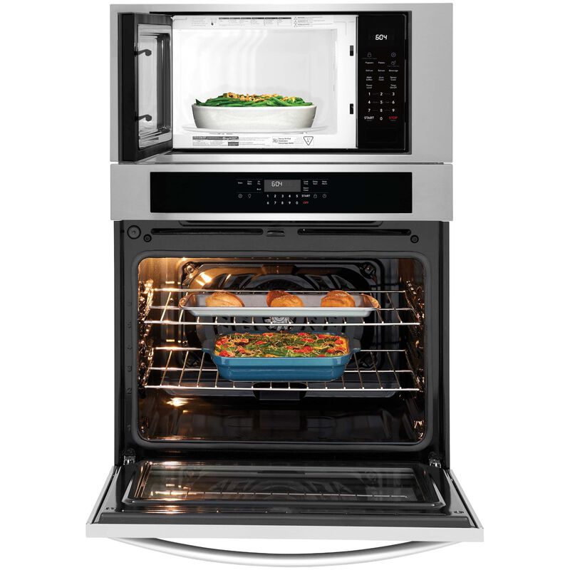 Frigidaire 30 in. 6.9 cu. ft. Electric Microwave/Wall Oven Combo with Standard Convection & Sensor Cooking - Stainless Steel, , hires