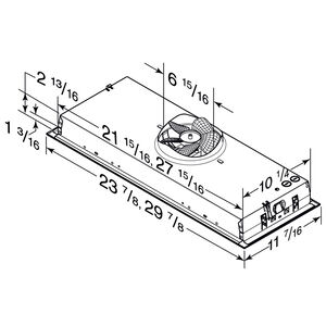 Broan BBN1 Series 24 in. Convertible Standard Style Range Hood with 300 CFM, 2 Fan Speeds & 2 LED Lights - Stainless Steel, , hires