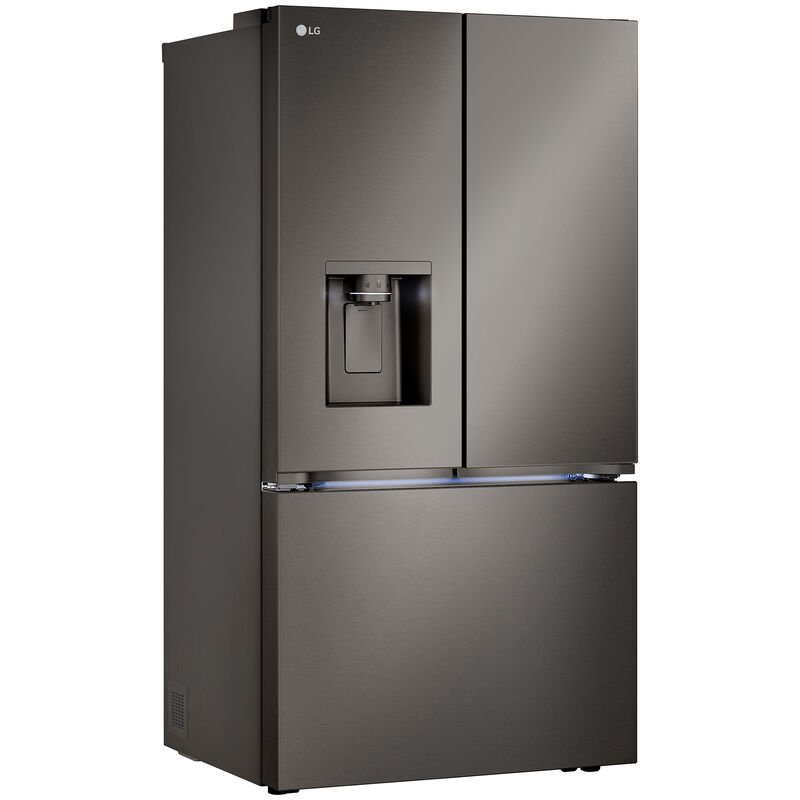 LG 36 in. 25.5 cu. ft. Smart Counter Depth French Door Refrigerator with Ice & Water Dispenser - PrintProof Black Stainless Steel, PrintProof Black Stainless Steel, hires