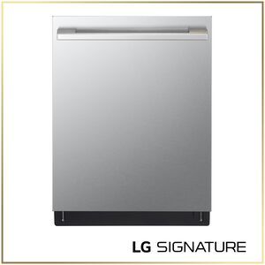 LG SIGNATURE 24 in. Top Control Flush-Mount Smart Dishwasher with 39 dBA Sound Level, 3rd-Rack & Dynamic Heat Dry with AOD - PrintProof Stainless Steel, , hires