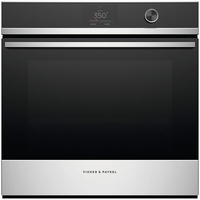 Fisher & Paykel Series 9 Contemporary Series 24" 3.0 Cu. Ft. Electric Single Wall Oven with True European Convection & Self Clean - Stainless Steel | OB24SDPTDX1