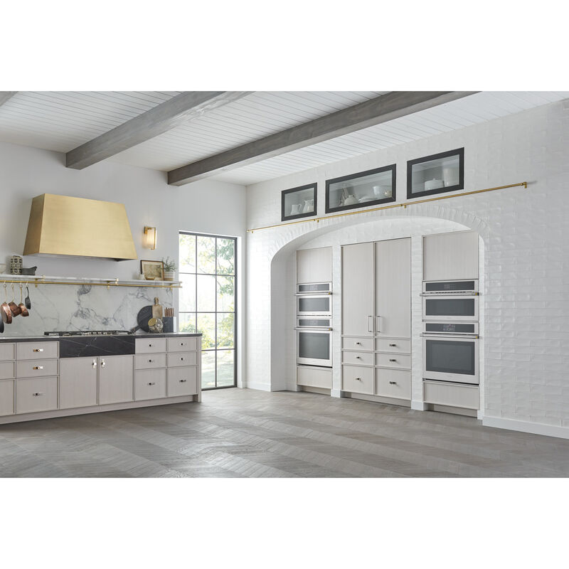 Monogram Statement Series 30 in. 5 cu. ft. Smart Speed Electric Single Wall Oven with True European Convection - Stainless Steel, , hires