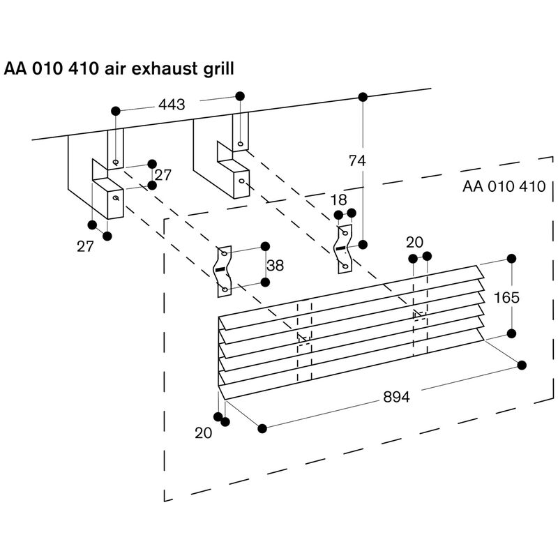 Gaggenau 36 in. Air Exhaust Grille for Range Hoods - Stainless Steel, , hires
