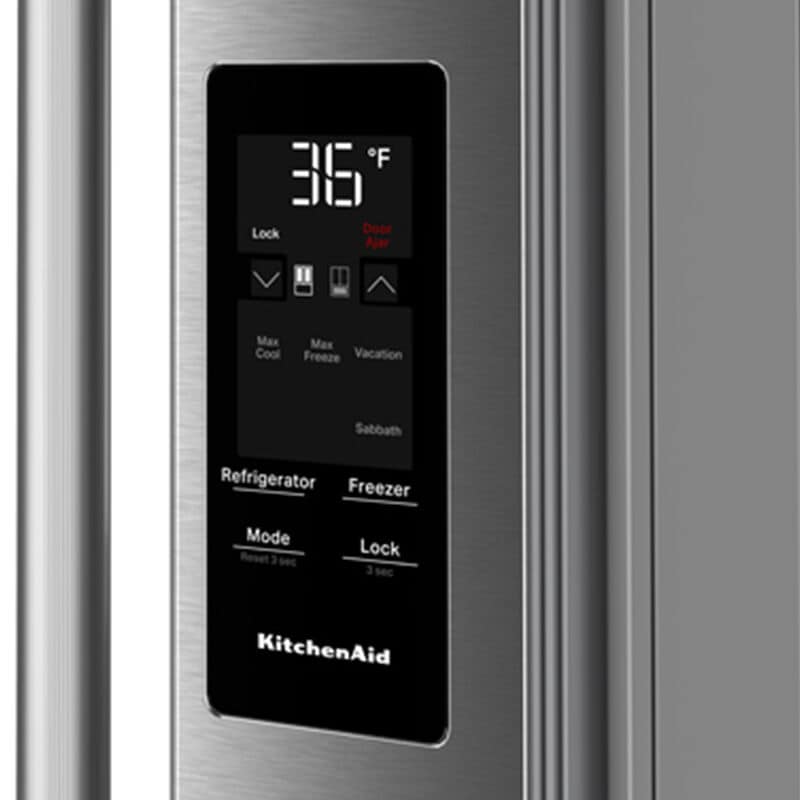 KitchenAid 36 in. 30.5 cu. ft. French Door Refrigerator with Ice & Water Dispenser - Stainless Steel with PrintShield Finish, Stainless Steel with PrintShield Finish, hires