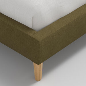 Skyline Furniture Linen Fabric Upholstered Queen Size Platform Bed - Olive, , hires