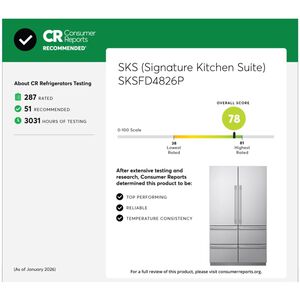 SKS 48 in. 26.0 cu. ft. Built-In Smart Counter Depth 6-Door French Door Refrigerator with Internal Water Dispenser - Stainless Steel, , hires