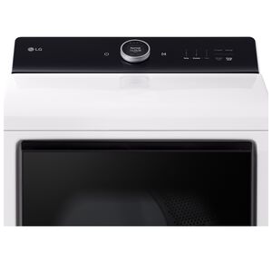 LG 27 in. 7.3 cu. ft. Smart Gas Dryer with EasyLoad Door, AI Sensor Dry, TurboSteam Technology, Sanitize & Steam Cycle - Alpine White, Alpine White, hires