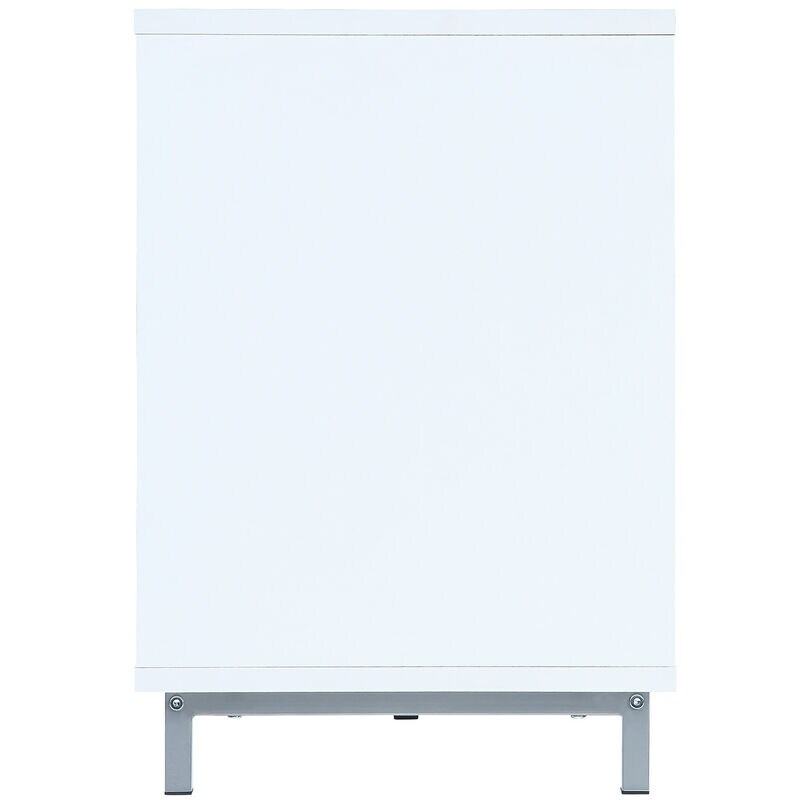 Manhattan Comfort Brighton 60" Fireplace Console - White, , hires