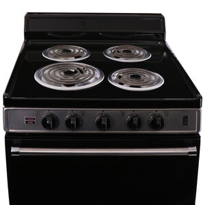 Premier 24 in. 2.9 cu. ft. Electric Range with Coil Burners - Stainless Steel, , hires
