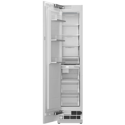 Bertazzoni 18 in. 8.6 cu. ft. Built-In Upright Freezer with Ice Maker, Adjustable Shelves & Digital Control - Custom Panel Ready | REF18FCBIPLV