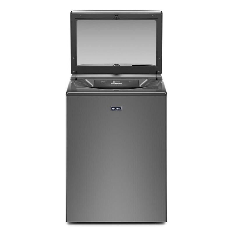 Maytag 27 in. 4.7 cu. ft. Smart Top Load Washer with Extra Power Button - Metallic Silver, Metallic Slate, hires