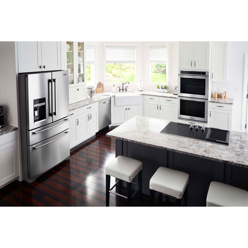 Maytag 36 in. 5-Burner Electric Cooktop with Power Burner, Reversible Grill & Griddle - Stainless Steel, , hires