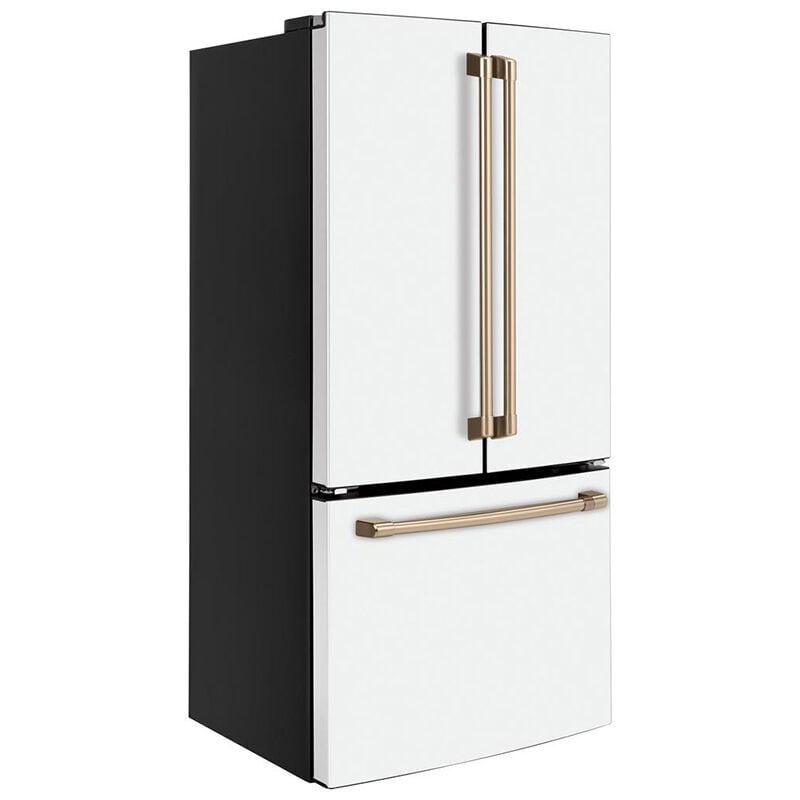 Cafe 33 in. 18.6 cu. ft. Counter Depth French Door Refrigerator with Internal Water Dispenser - Matte White, Matte White, hires