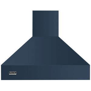 Viking 5 Series 36 in. Chimney Style Range Hood with Ducted Venting & 2 LED Lights - Slate Blue, , hires