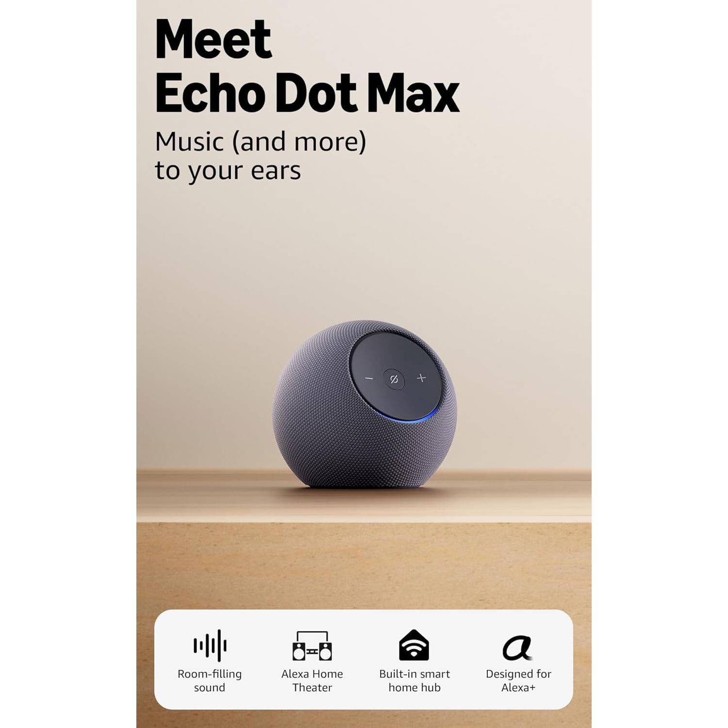 Amazon Echo Dot Max (newest model), Alexa speaker with room