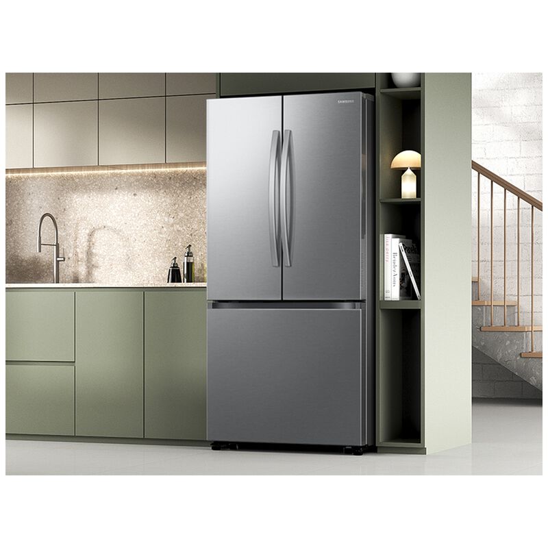 Samsung Bespoke 33 in. 24.5 cu. ft. Smart French Door Refrigerator with Ice Maker - Fingerprint Resistant Stainless Steel, , hires