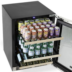 Viking 5 Series 24 in. Built-In/Freestanding 5.5 cu. ft. Compact Beverage Center with Adjustable Shelves & Digital Control - Stainless Steel, , hires