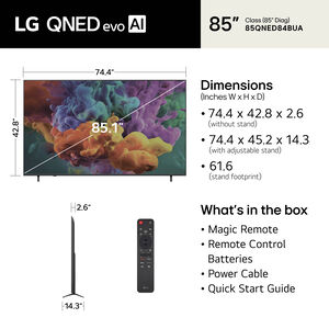LG - 85" Class QNED84B QNED Mini-LED AI 4K UHD Smart webOS TV, , hires