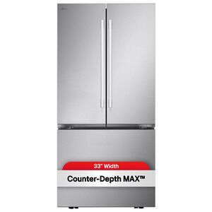 LG 33 in. 20.8 cu. ft. Smart Counter Depth French Door Refrigerator with Ice Maker - PrintProof Stainless Steel, , hires