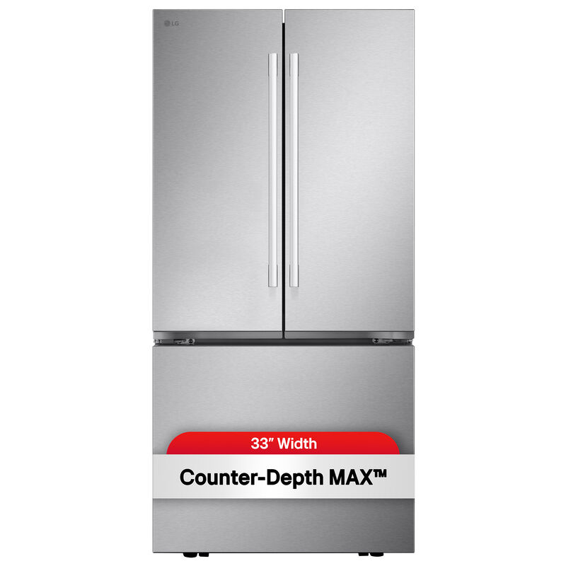 LG 33 in. 20.8 cu. ft. Smart Counter Depth French Door Refrigerator with Ice Maker - PrintProof Stainless Steel, , hires