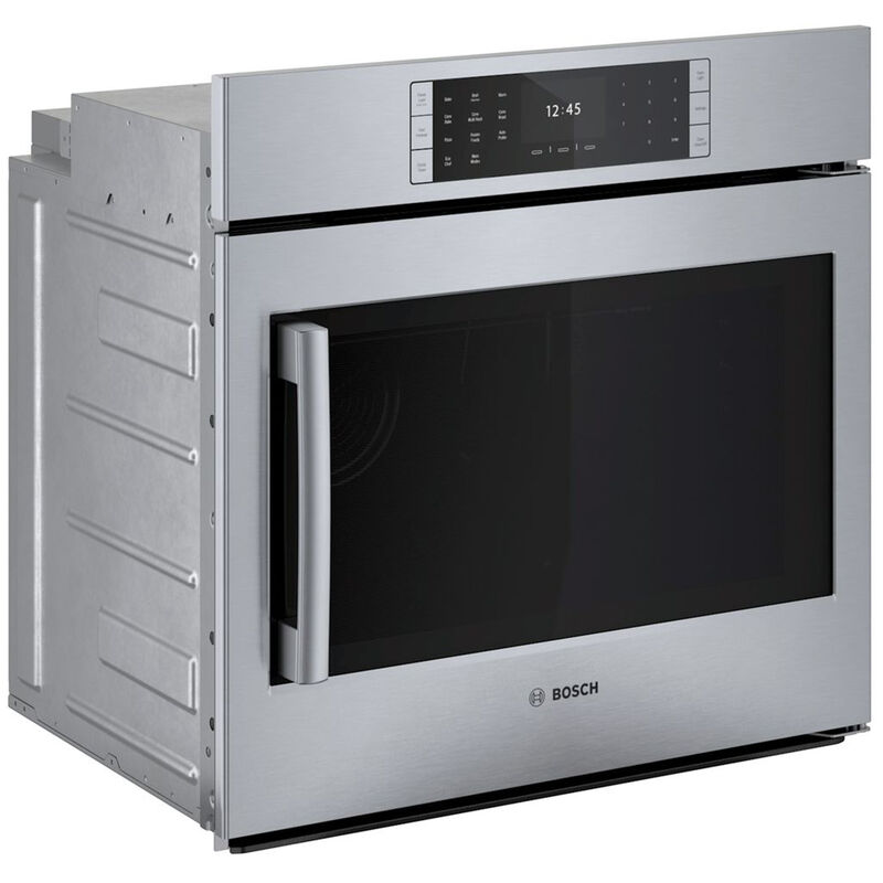 Bosch Benchmark Series 30 4 6 Cu Ft Electric Wall Oven With True European Convection Self Clean Stainless Steel P C Richard Son - Wall Ovens That Open Sideways